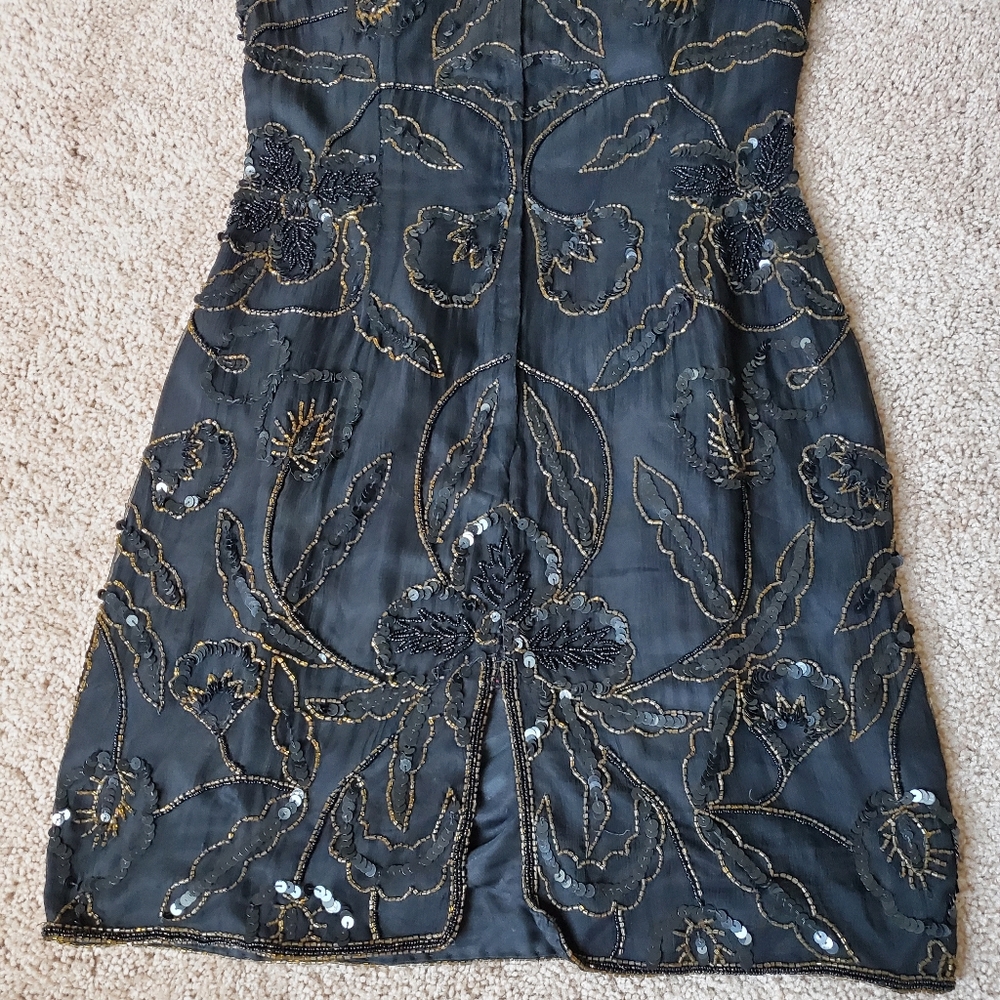 Papell boutique evening beaded dress 8 - Picture 10 of 15